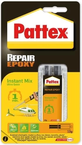 Pegamento epoxi PATTEX Repair Universal 12 g – curado rápido 1 minuto
