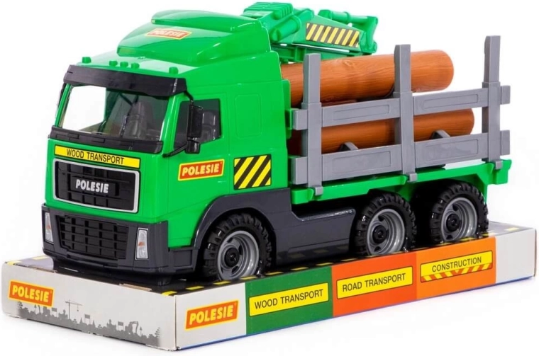 Camión infantil Volvo para transporte de madera con grúa - 1 unidad