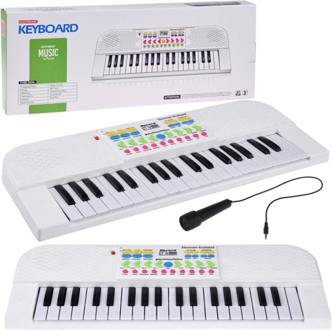 Teclado electrónico infantil con micrófono