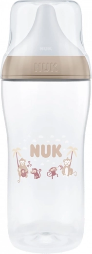 Biberón NUK Perfect Match con control de temperatura XL monkey 360 ml