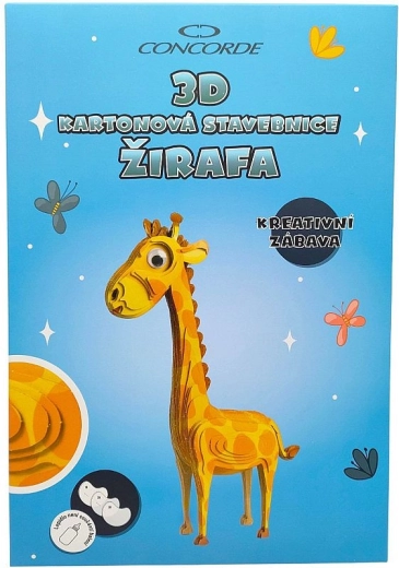 Maqueta 3D de cartón: jirafa