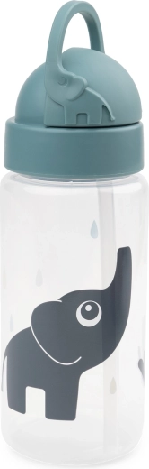 Done by Deer botella con pajita Elphee azul 350 ml
