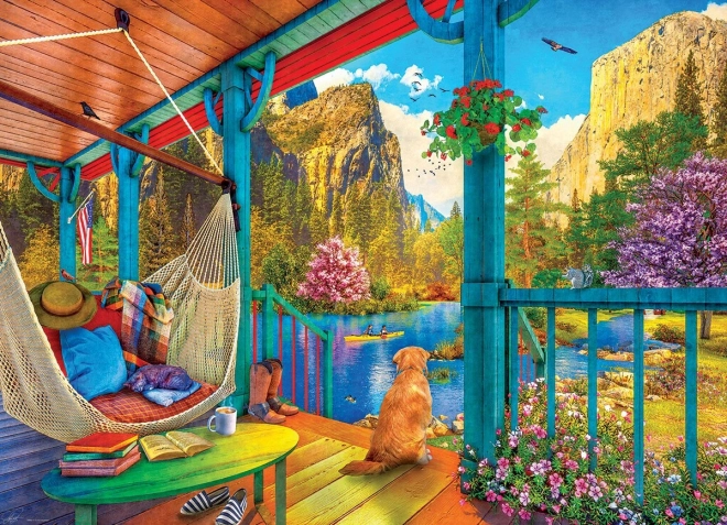 Puzzle Eurographics Hamaca con vista XL 500 piezas