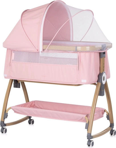 Chipolino Charisma 2v1 cuna colecho pink wood