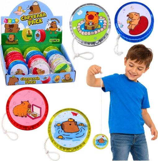 Yo-yo luminoso de capibara para niños 5,5 cm