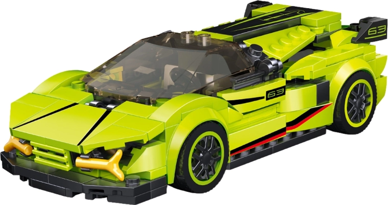 Juego de construcción coche verde 16,5 cm - 1 pieza