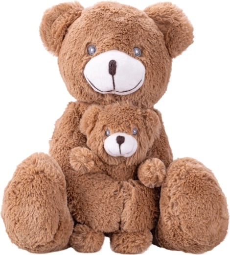 Osito de peluche con cría 30 cm
