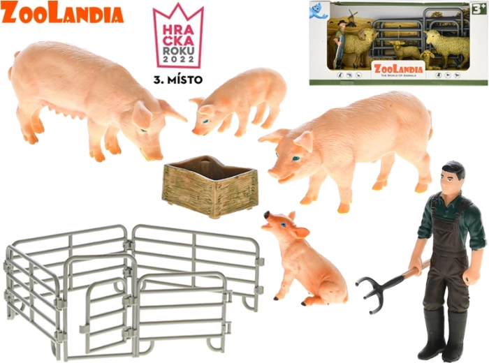 Zoolandia set de figuras de granja con crías y accesorios