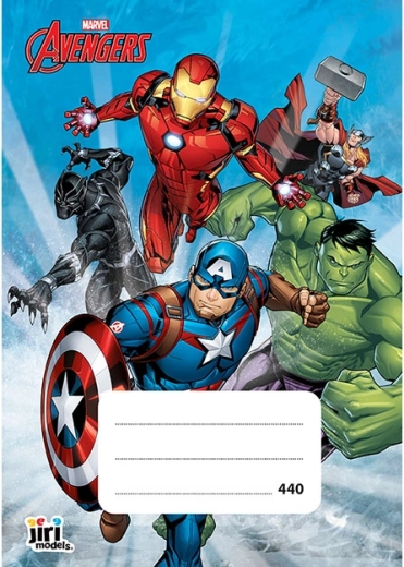 Cuaderno escolar A4 sin líneas Avengers