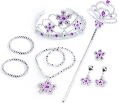 Set rosa de accesorios de princesa para niños