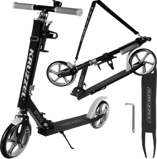 Patinete urbano plegable Spidoo KRUZZEL - 1 unidad – Gris-negro