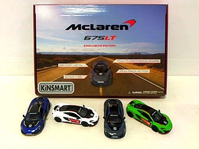 Coche metálico McLaren 675LT 1:36 con mecanismo pull-back - 1 unidad