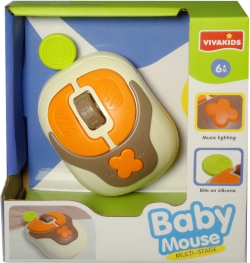 Ratón infantil interactivo con luces intermitentes y sonidos