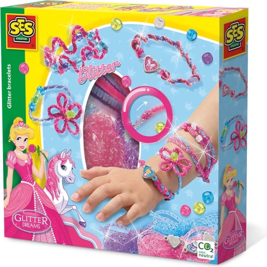 Set para hacer pulseras brillantes para princesas