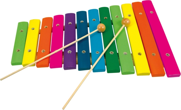Xilófono de madera de colores Bino 12 tonos