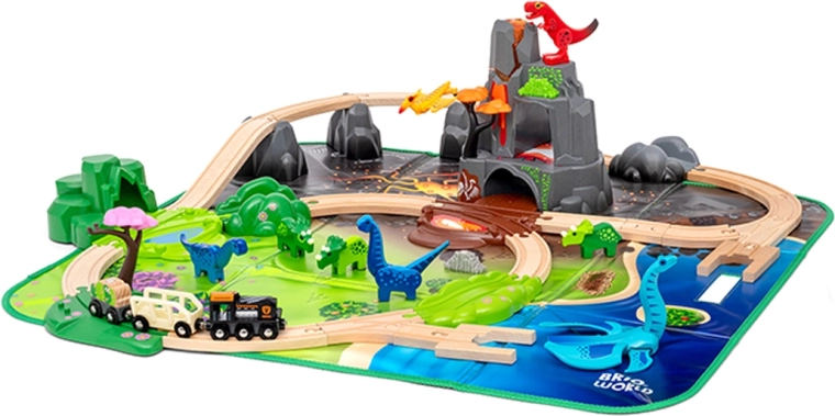 BRIO World set de tren deluxe de dinosaurios