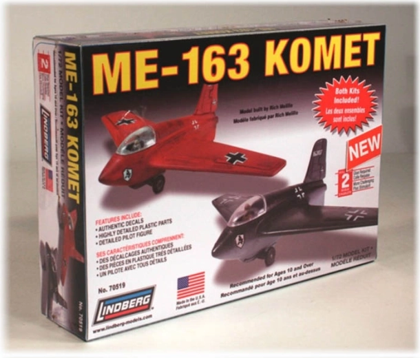 Lindberg Messerschmitt Me-163 Komet – modelo de avión de plástico 1:72
