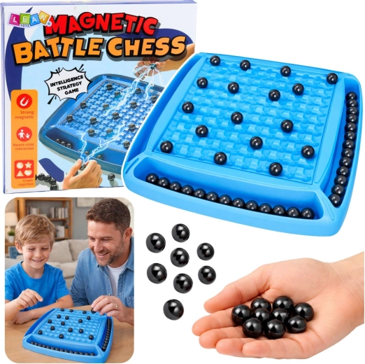 Juego estratégico magnético con canicas – juego de mesa familiar, 20 piezas