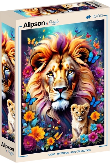Puzzle ALIPSON Amor maternal: Leones, 1000 piezas