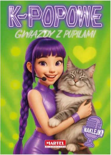 Libro para colorear de estrellas del K-pop con mascotas y pegatinas