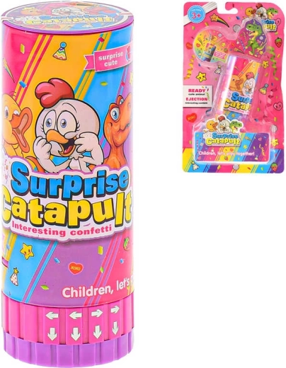 Confeti lanzador con animalito en tubo 13 cm - 1 unidad