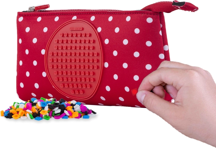 Pixie Crew estuche grande rojo con lunares blancos