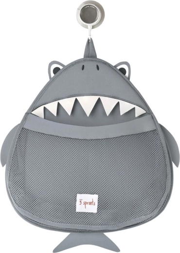 Organizador de baño 3 Sprouts tiburón gris