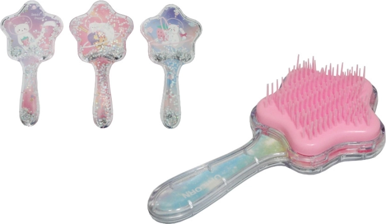 Cepillo para el cabello con unicornio en forma de estrella