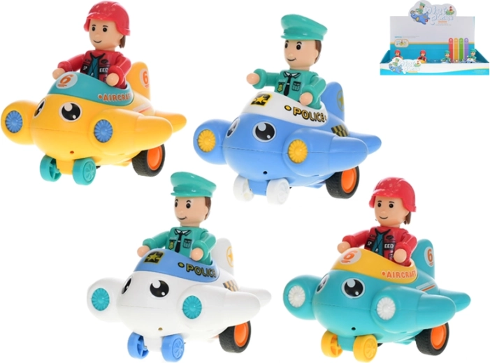 Avión de plástico de fricción para niños 18m+