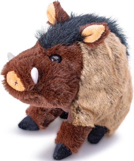 Jabalí de peluche 22 cm – juguete realista en posición sentada