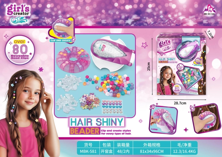 Set para peinar el cabello con dispositivo manual y accesorios
