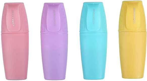 Juego de mini rotuladores resaltadores pastel CONCORDE, 4 uds.