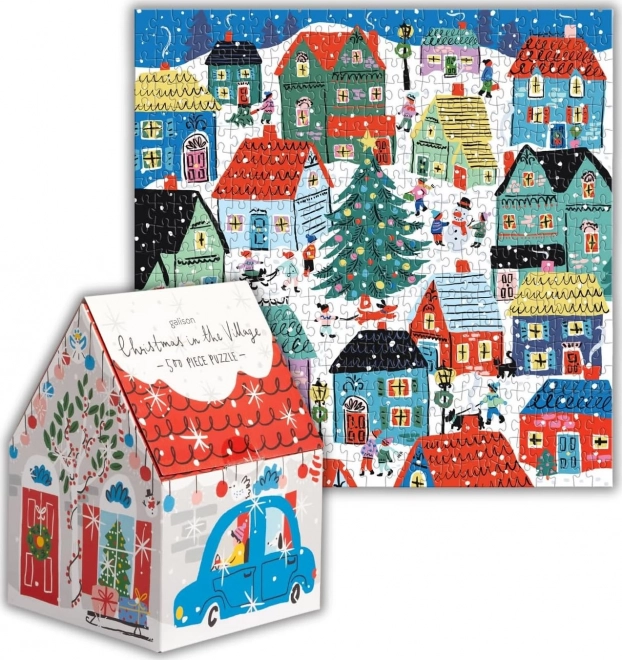Puzzle cuadrado Navidad en el pueblo 500 piezas