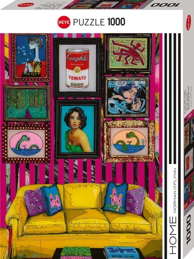Puzzle HEYE Habitación con Warhol, 1000 piezas