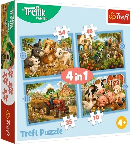 Puzzle 4 en 1 Paseo familiar