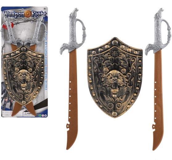Set de caballero para niños – 2 espadas y escudo decorado