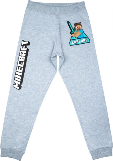 Pantalones de chándal grises para niño Minecraft