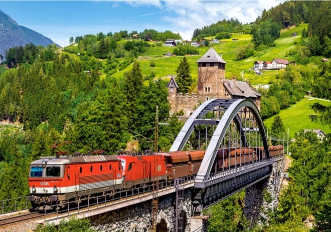 Puzzle CASTORLAND Tren en el puente 500 piezas