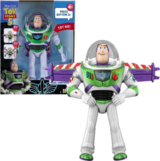 Mattel Disney Pixar Toy Story 5 figura interactiva Buzz Lightyear 27 cm (frases en inglés)