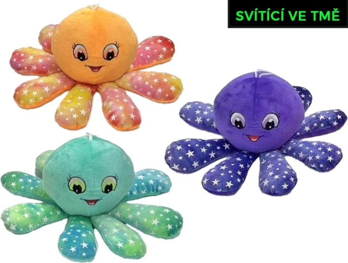 Pulpo de peluche 15 cm con efecto luminoso