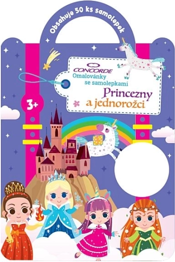 Libro para colorear con pegatinas CONCORDE – princesas y unicornios
