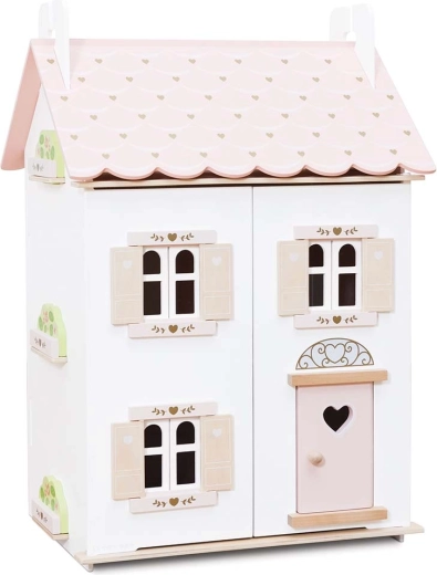 Casa de muñecas de madera equipada Rose Heart Le Toy Van