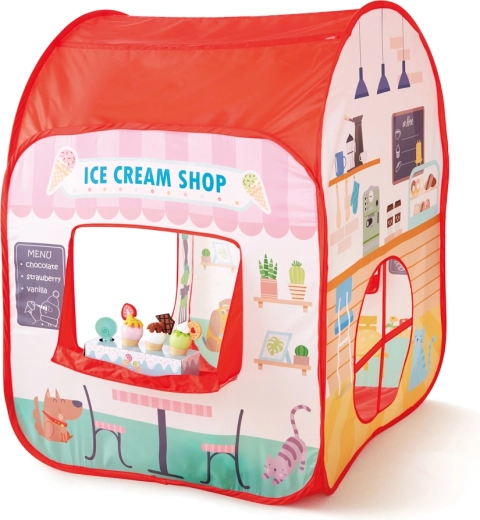 Tienda de campaña infantil My First Shop – heladería, hamburguesería y cafetería