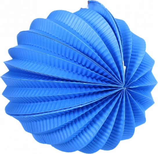 Farolillo de papel en forma de bola azul 20 cm