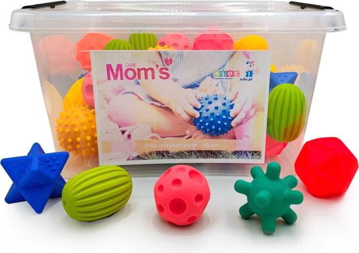 Pelotas sensoriales – set educativo de 45 unidades, 6 meses+ Mom’s Care
