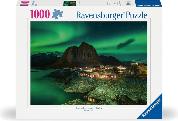 Puzzle Ravensburger aurora boreal sobre Hamnøy (1000 piezas)
