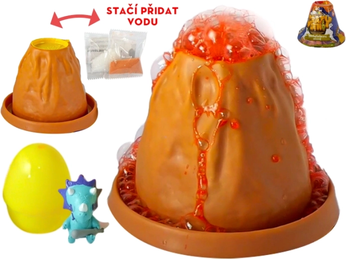 Volcán interactivo con dinosaurio Crazy Dino