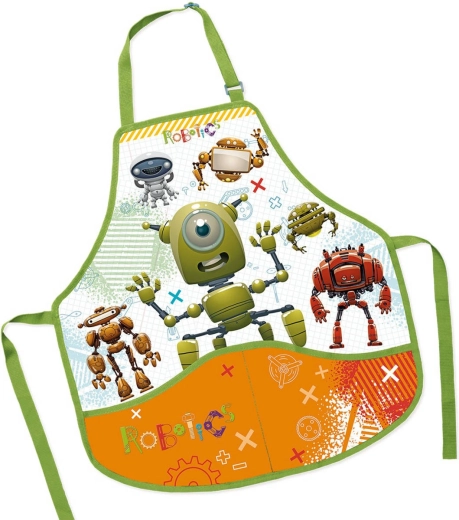 Delantal infantil de trabajo Robots 50 × 55 cm - 1 pieza