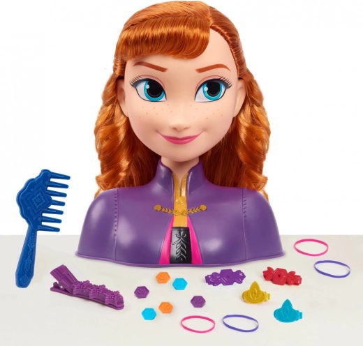 Cabeza para peinar ANNA de DISNEY Frozen con accesorios