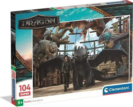 Puzzle Clementoni SuperColor Cómo entrenar a tu dragón 104 piezas